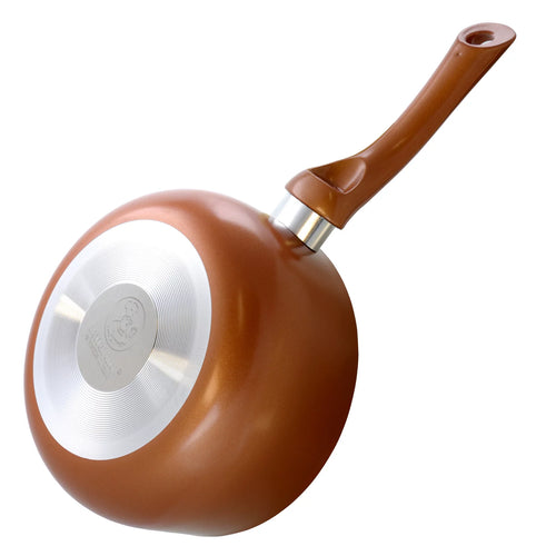 1.5 Qt. Copper Colored Ceramic Coated Saucepan with Glass Lid O845199