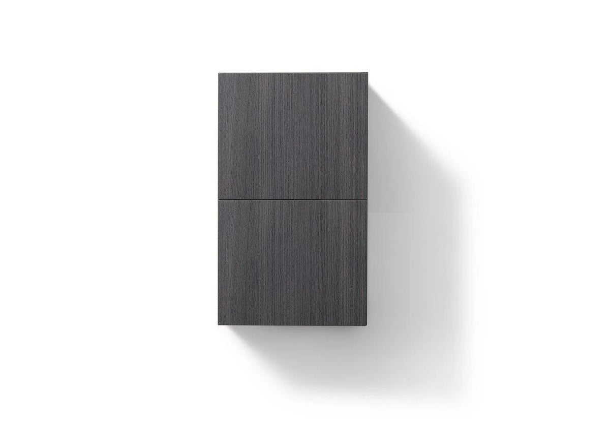 14 Wide by 24 High Linen Side Cabinet With One Door in High Gloss Gray Oak Finish T522