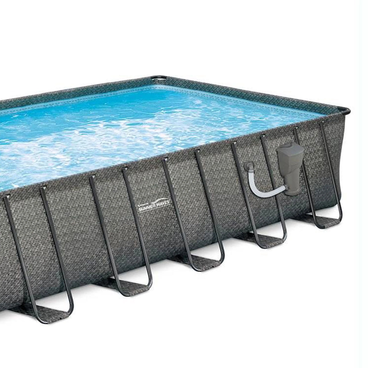 24ft x 12ft x 52in Rectangle Frame Swimming Pool Set B6584