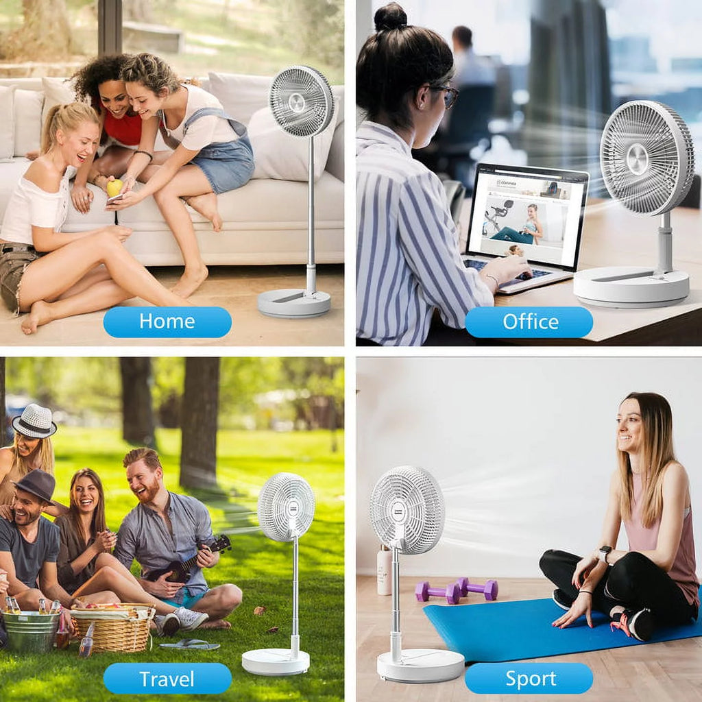 Foldable Portable Adjustable Oscillating Standing Fan P473396