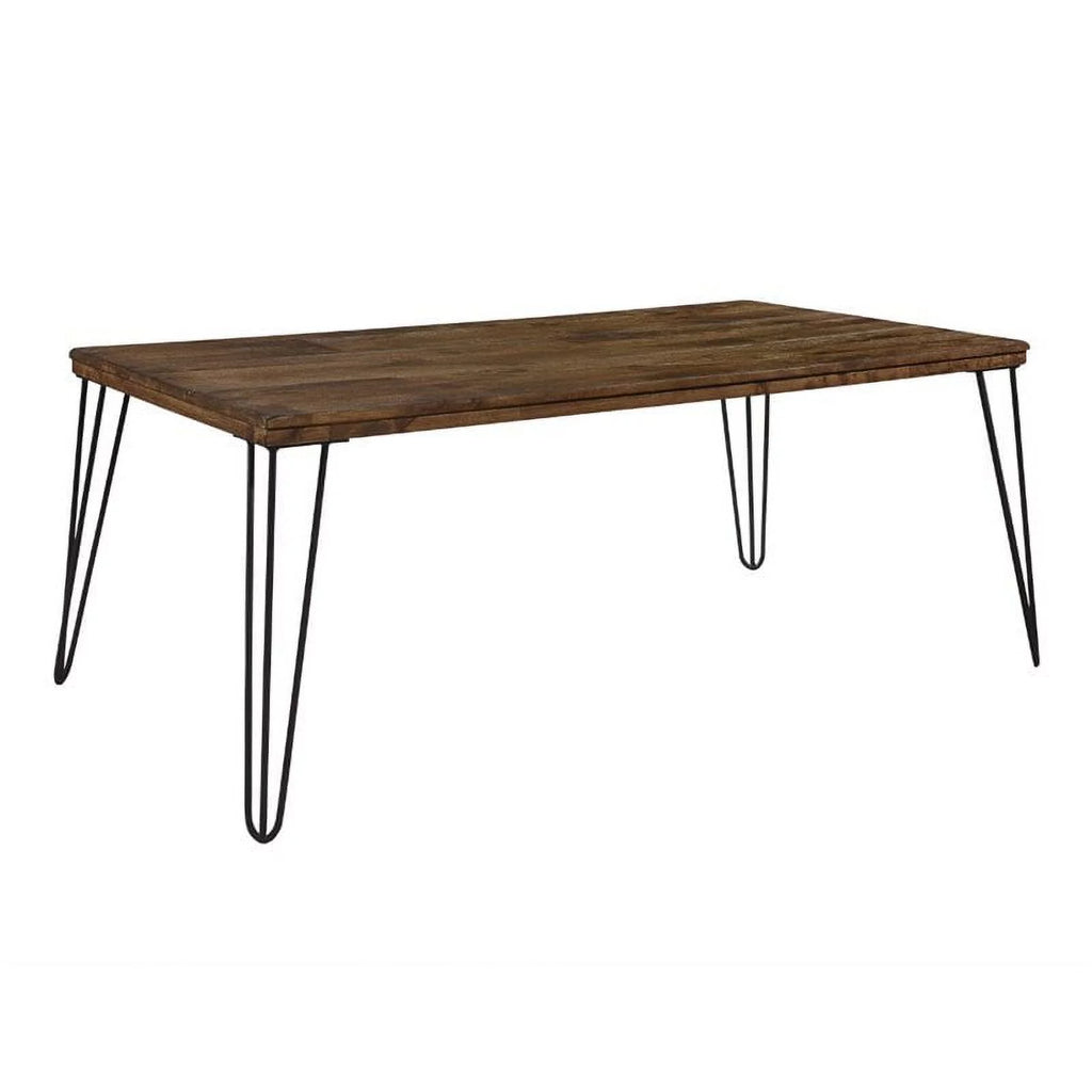 Wood Coffee Table in Rustic Oak and Black E2021