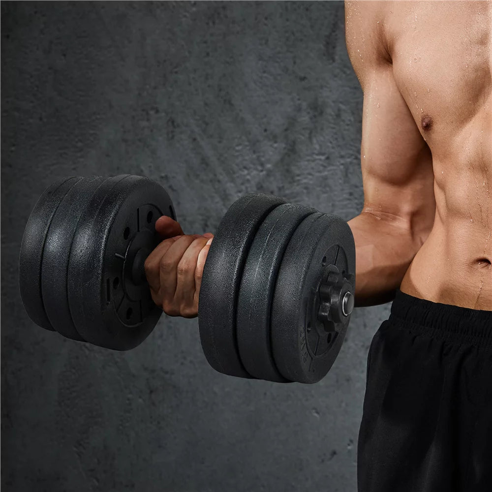 Adjustable Dumbbell Free Weight Set, Black D15644