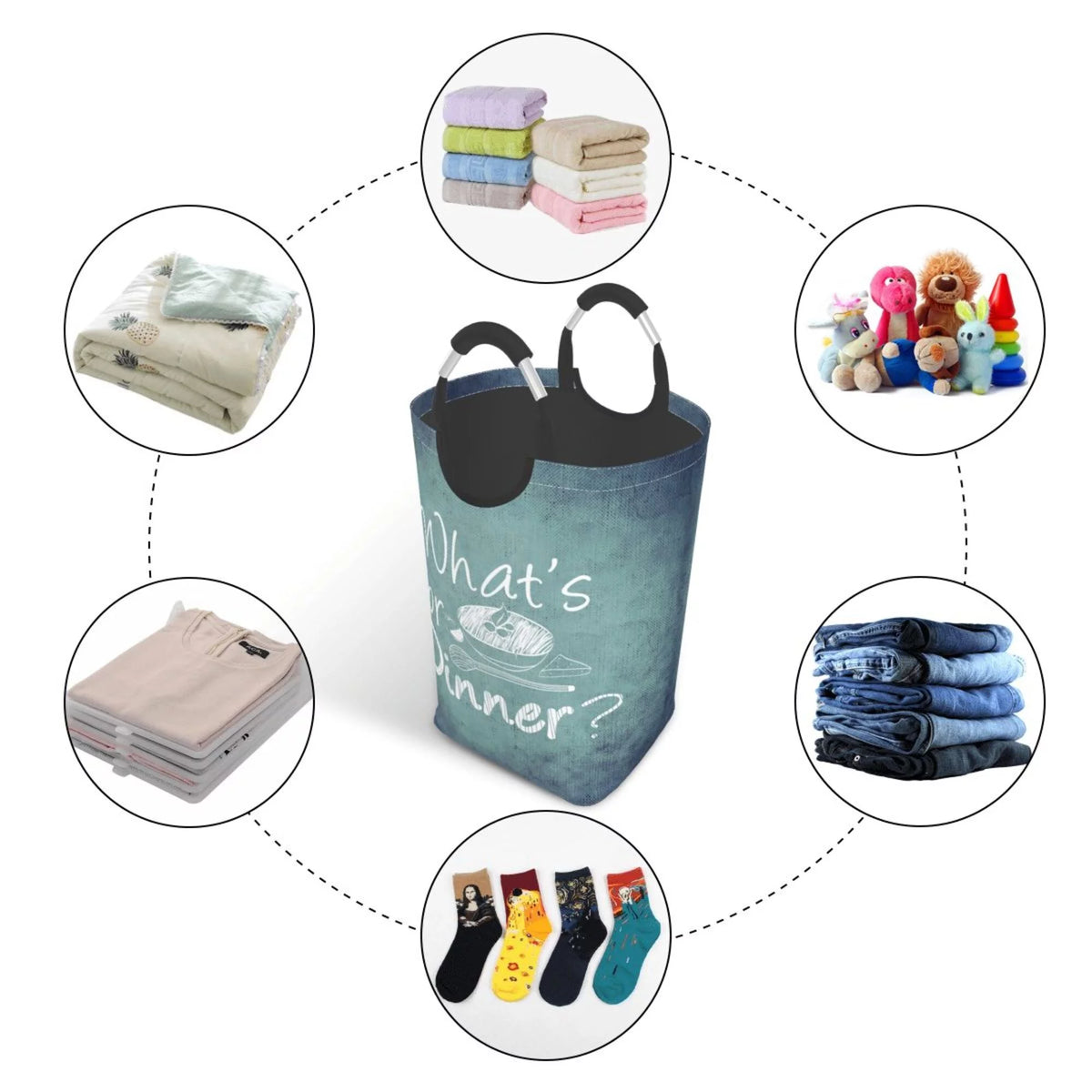 50L Waterproof Collapsible Laundry Hamper H5785
