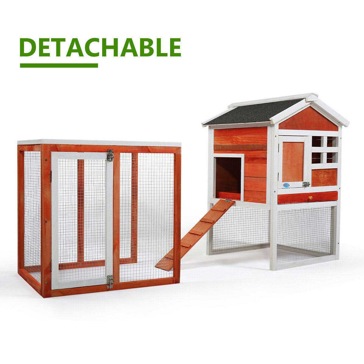 2-Story Wooden Rabbit Hutch I172