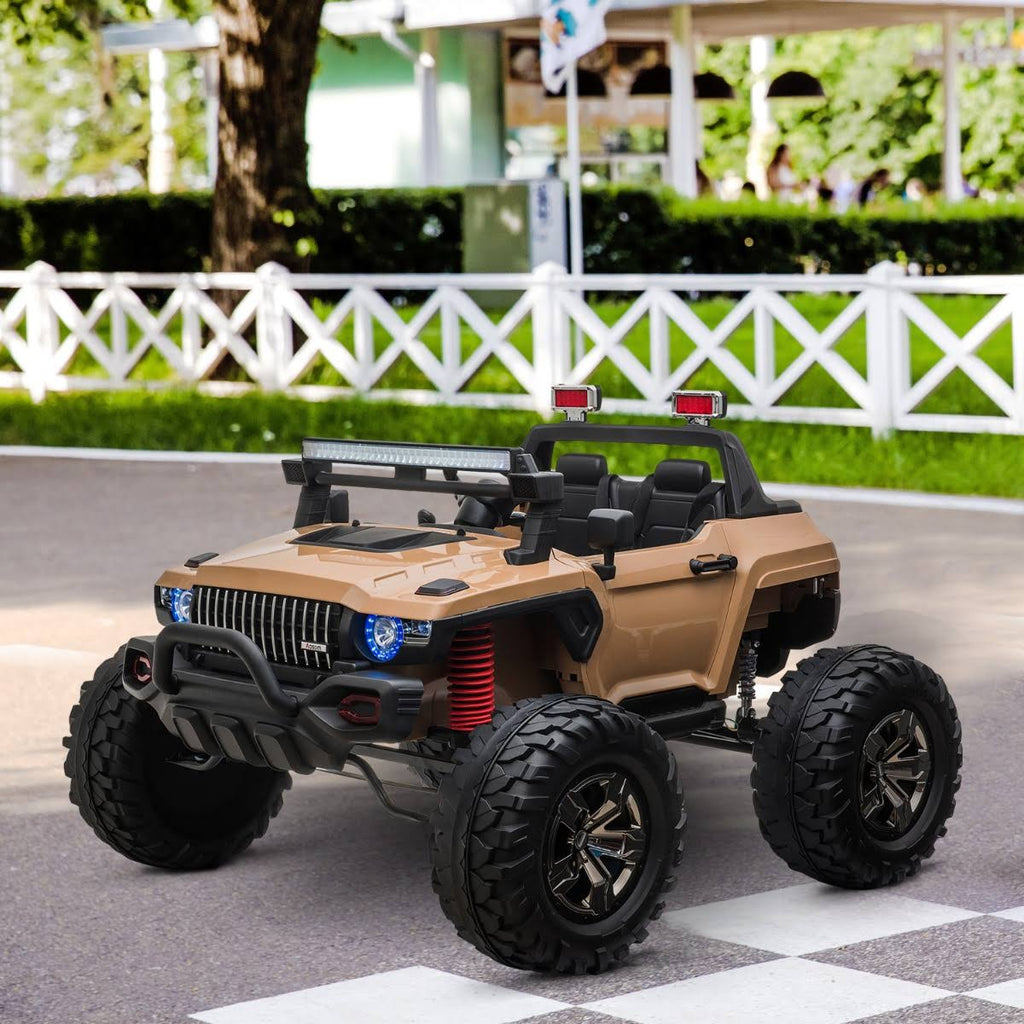 Ride on Car Off Road Truck SUV 12 V Electric Battery Powered with Remote Control Yellow Q19516