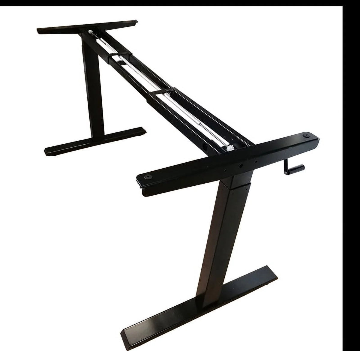Hand Crank Stand Up Desk Height Adjustable Black L3812