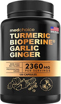 Turmeric and Ginger Supplement 2360 mg 120 ct Root Capsules E819