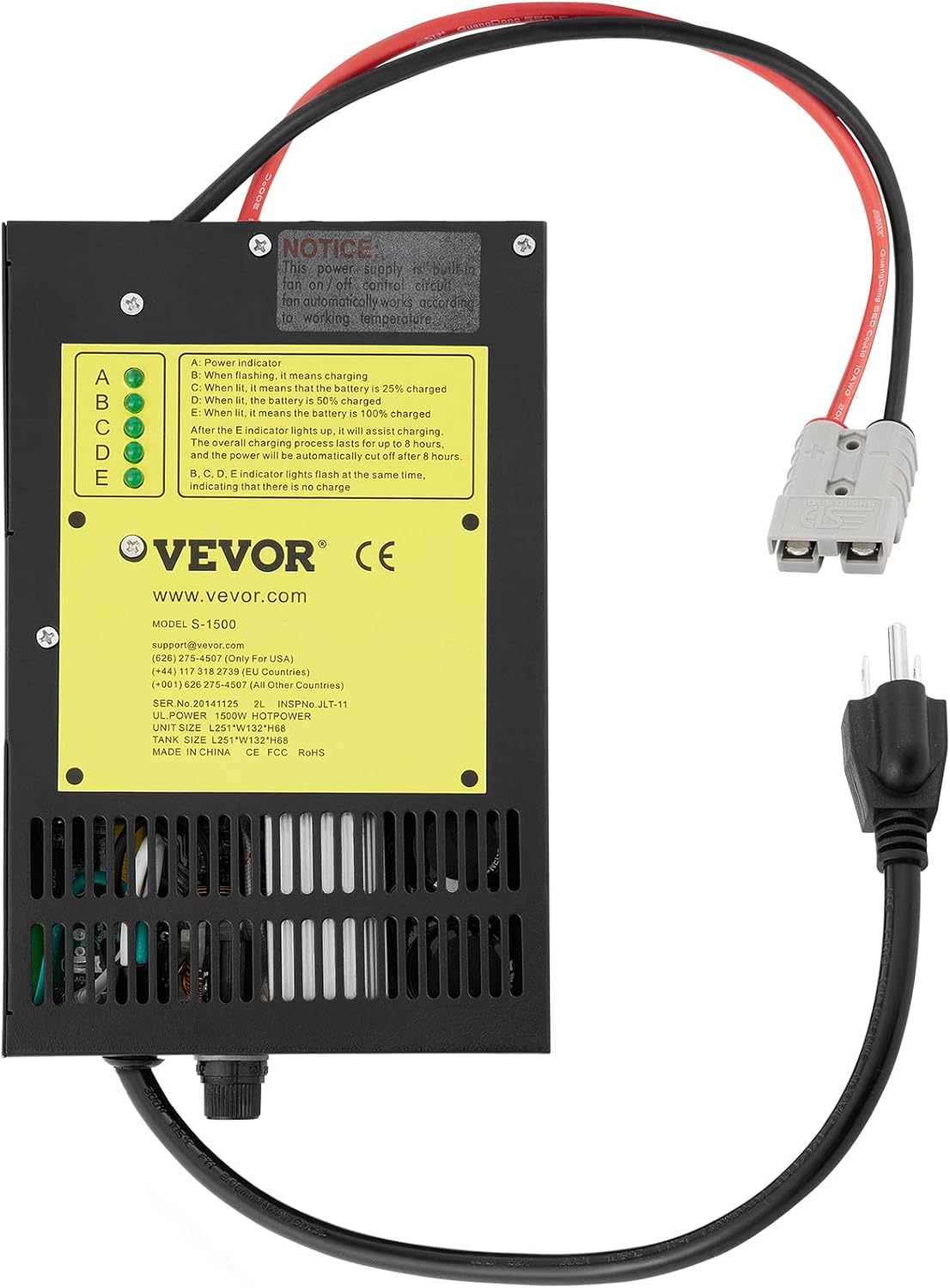 110 Volt AC to 12 Volt DC 1200W Power Converter Charger X767