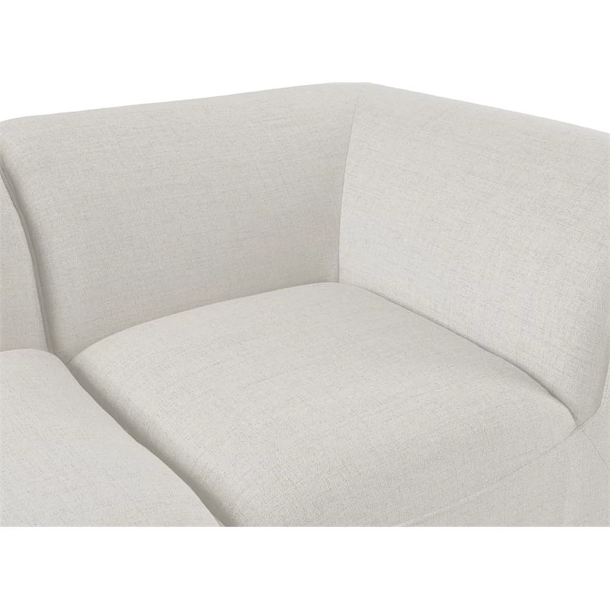 Cream Linen Textured Modular Sectional E51614