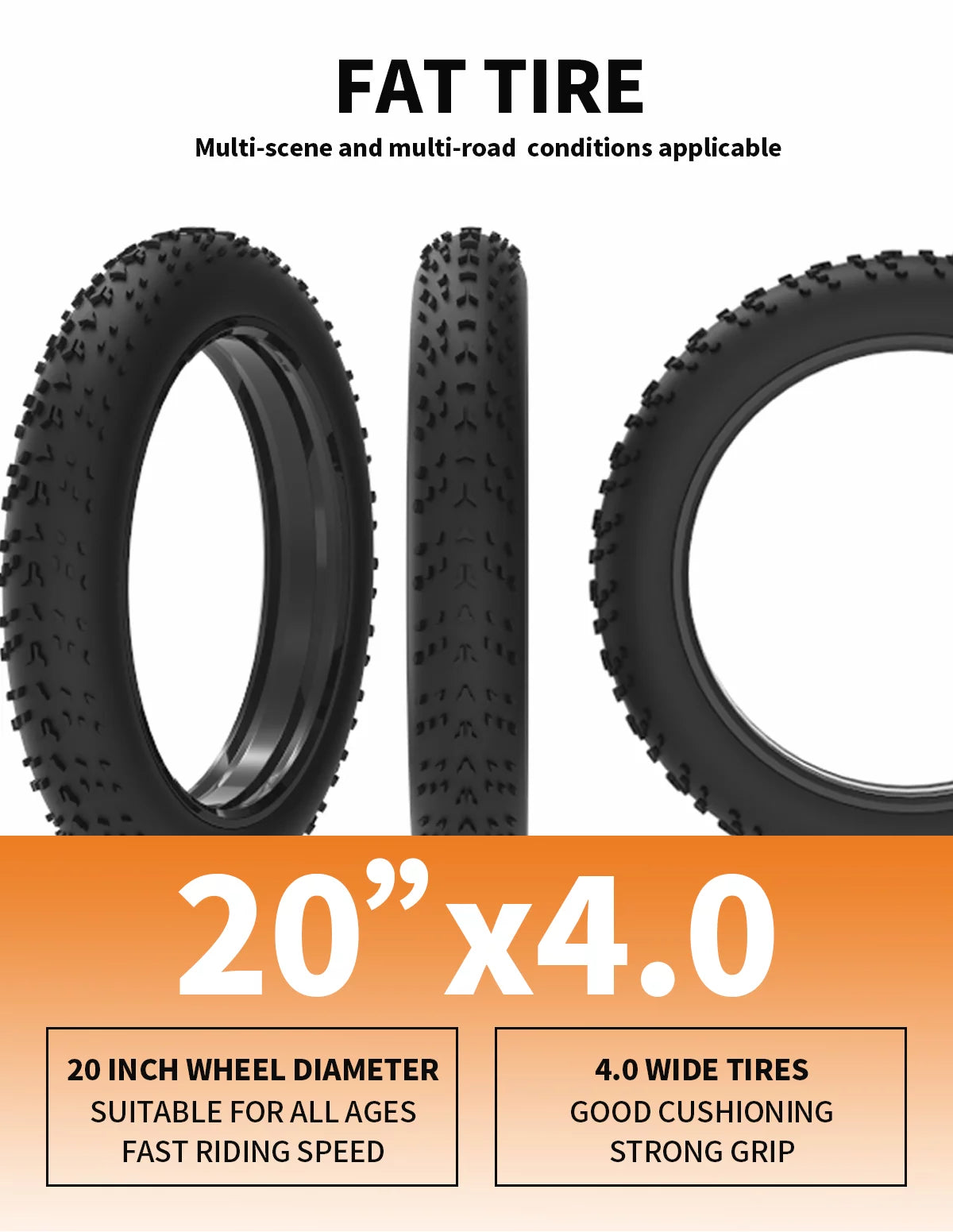Folding Electric Bike 20 inch Fat Tire 500W 36V 13AH G790605