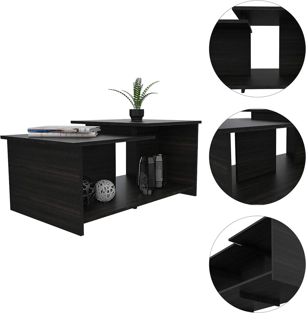 Espresso Coffee Table with Open Storage P895545