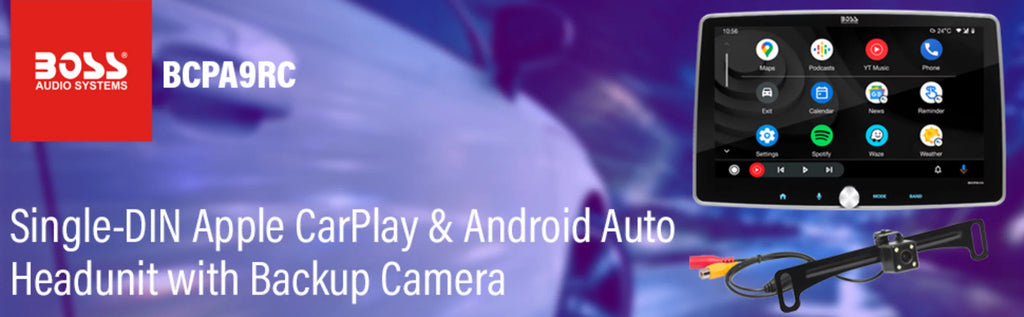 1 Din CarPlay Android Auto Stereo with Backup Camera X6553
