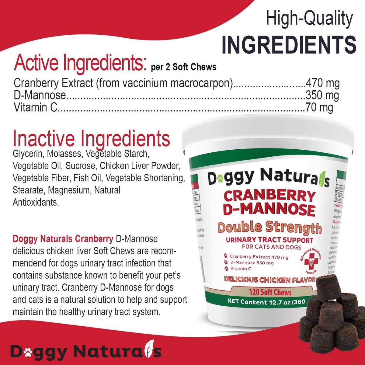 Cranberry D-Mannose for Dogs and Cats C999