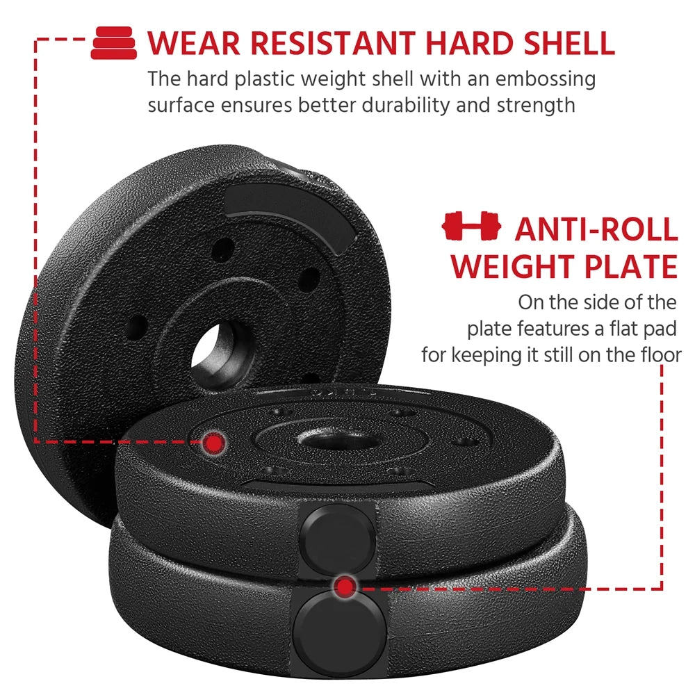 Adjustable Dumbbell Free Weight Set, Black D15644
