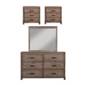 4 Piece Wood Dresser Mirror and Nightstand Z7194