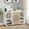 2 Drawer Wood File Cabinet with Wheels V187
