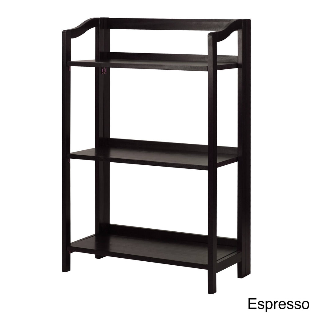 Espresso 3-Shelf Folding Bookcase Z30754