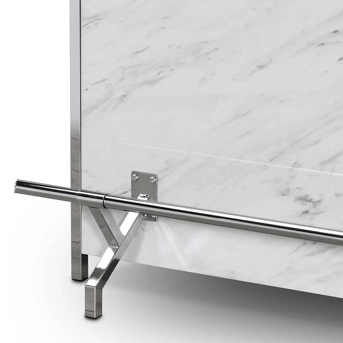 White and Chrome Bar Table N86211