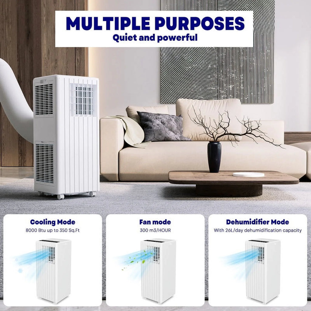 Portable Air Conditioner 5,000 BTU with Remote & Window Kit F421