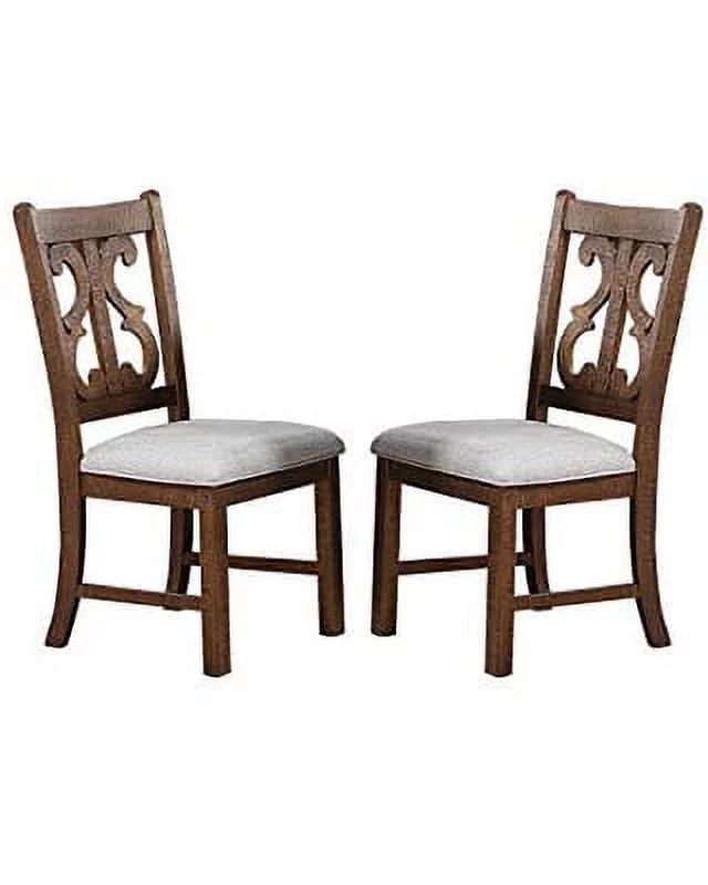 Set of 2 Wooden Cushion Seat Chairs A469