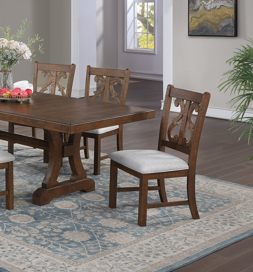Set of 2 Wooden Cushion Seat Chairs A469