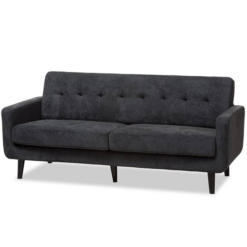 Dark Gray Tufted Sofa Q326