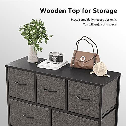 Brown 5 Drawer Dresser Z524698