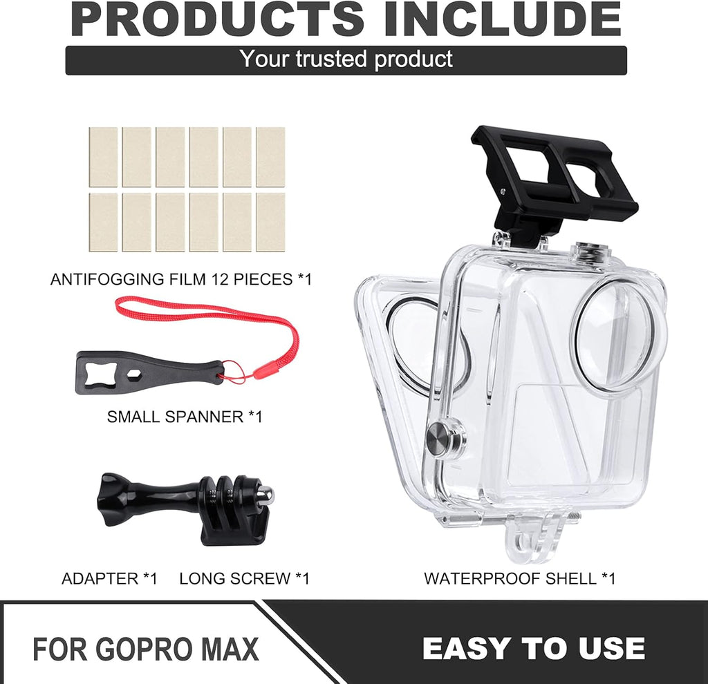 Waterproof Underwater Diving Protective Housing Case with Bracket Accessories X2841