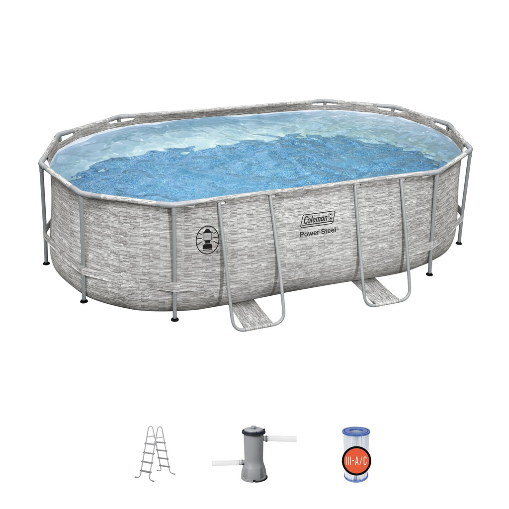 Power Steel Frame Oval Pool Set Z134569