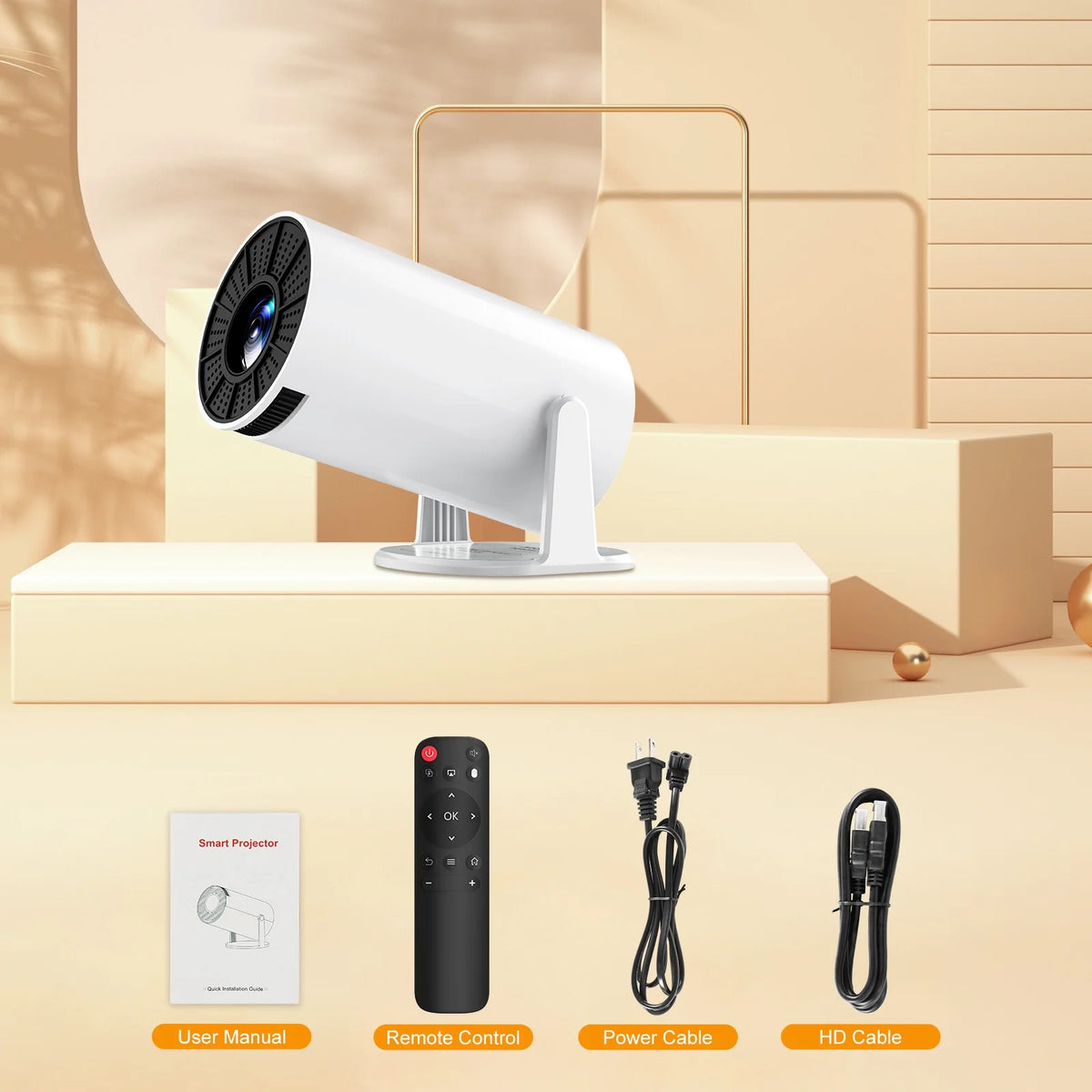 Android 11.0 Mini Portable Projector with WiFi and Bluetooth K51648