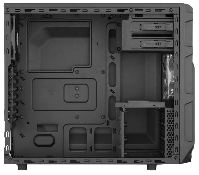 Black Steel ATX Mid Tower Gaming Case Z117