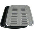 Porcelain Broiler Pan with Polished Chrome, 10 Pack A722444