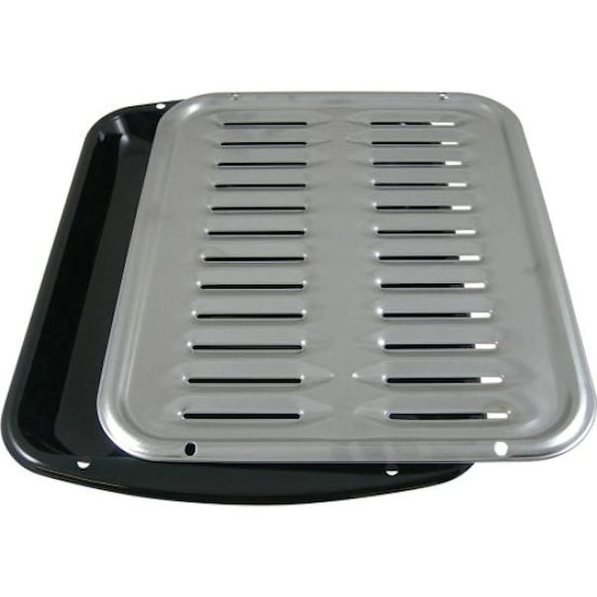 Porcelain Broiler Pan with Polished Chrome, 10 Pack A722444