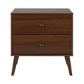 Mid-Century Wood 2 Drawer Nightstand in Cherry J928