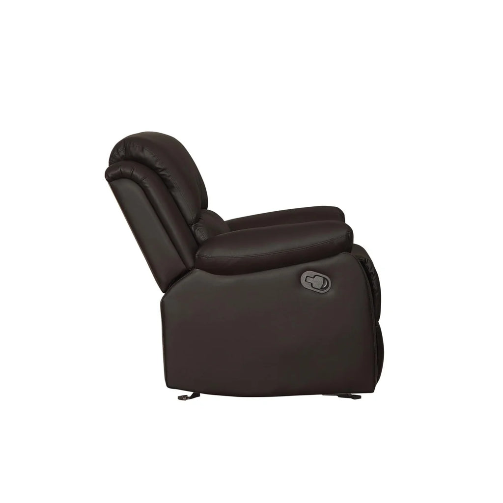 Dark Brown Faux Leather Reclining Chair T148