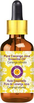 Pure Cananga Java Essential Oil with Glass Dropper Steam Distilled 100ml (3.38 oz) N1039