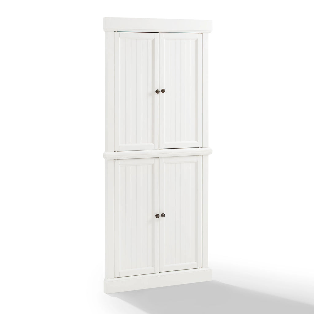 White 2-Piece Stackable Wood Pantry P4709