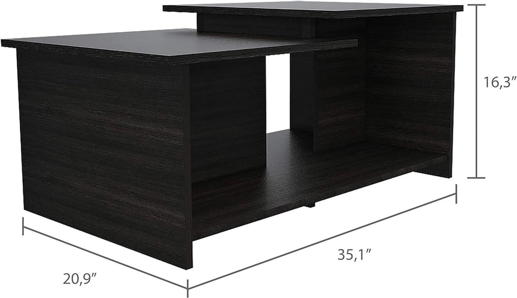 Espresso Coffee Table with Open Storage P895545