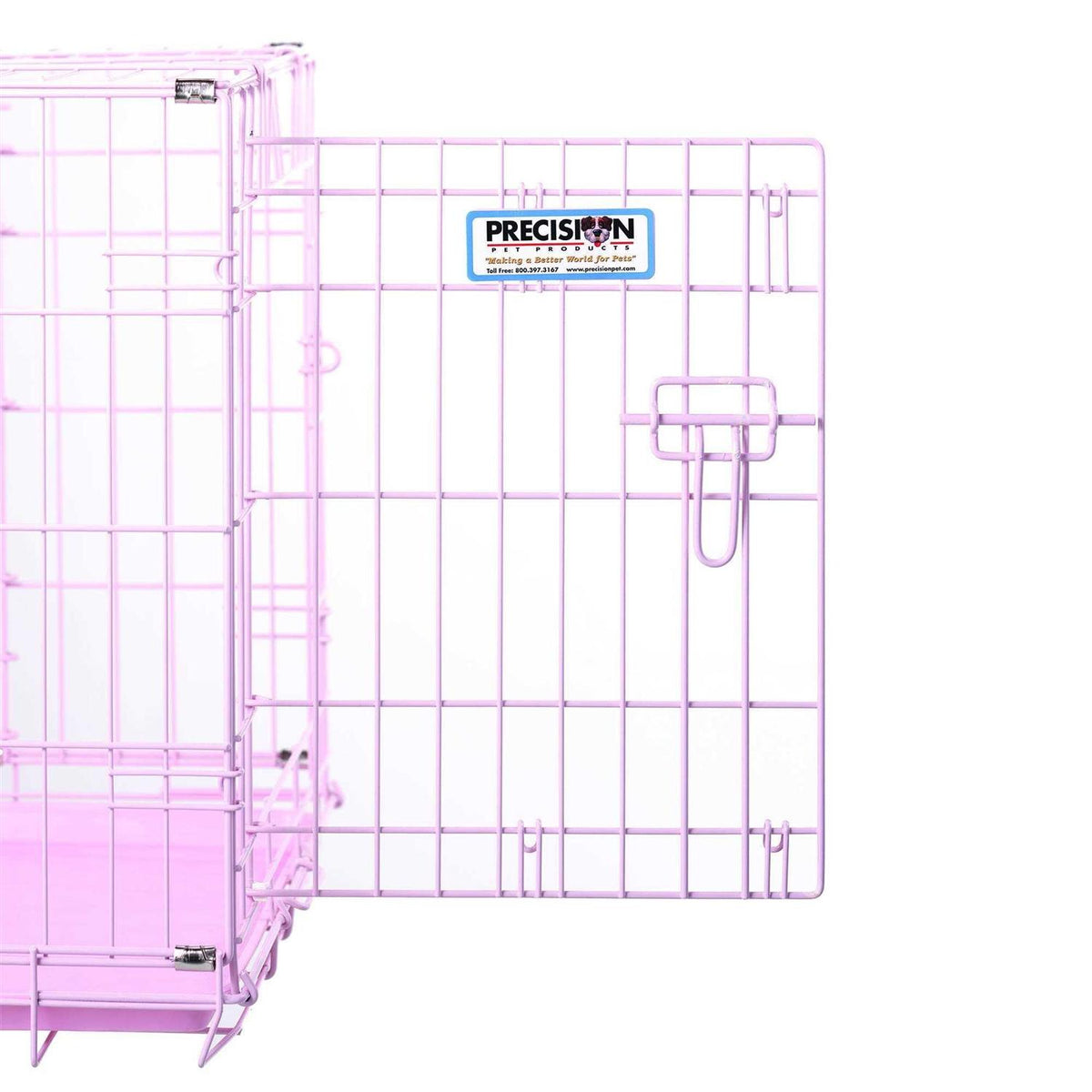 Pink Double Door Dog Crate Q90074