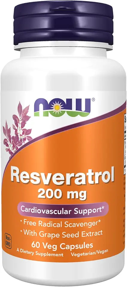 Natural Resveratrol 200 mg with Red Wine Extract 60 Veg Capsules D762