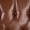 Cognac Brown and Dark Brown Faux Leather Tufted Recliner P183290