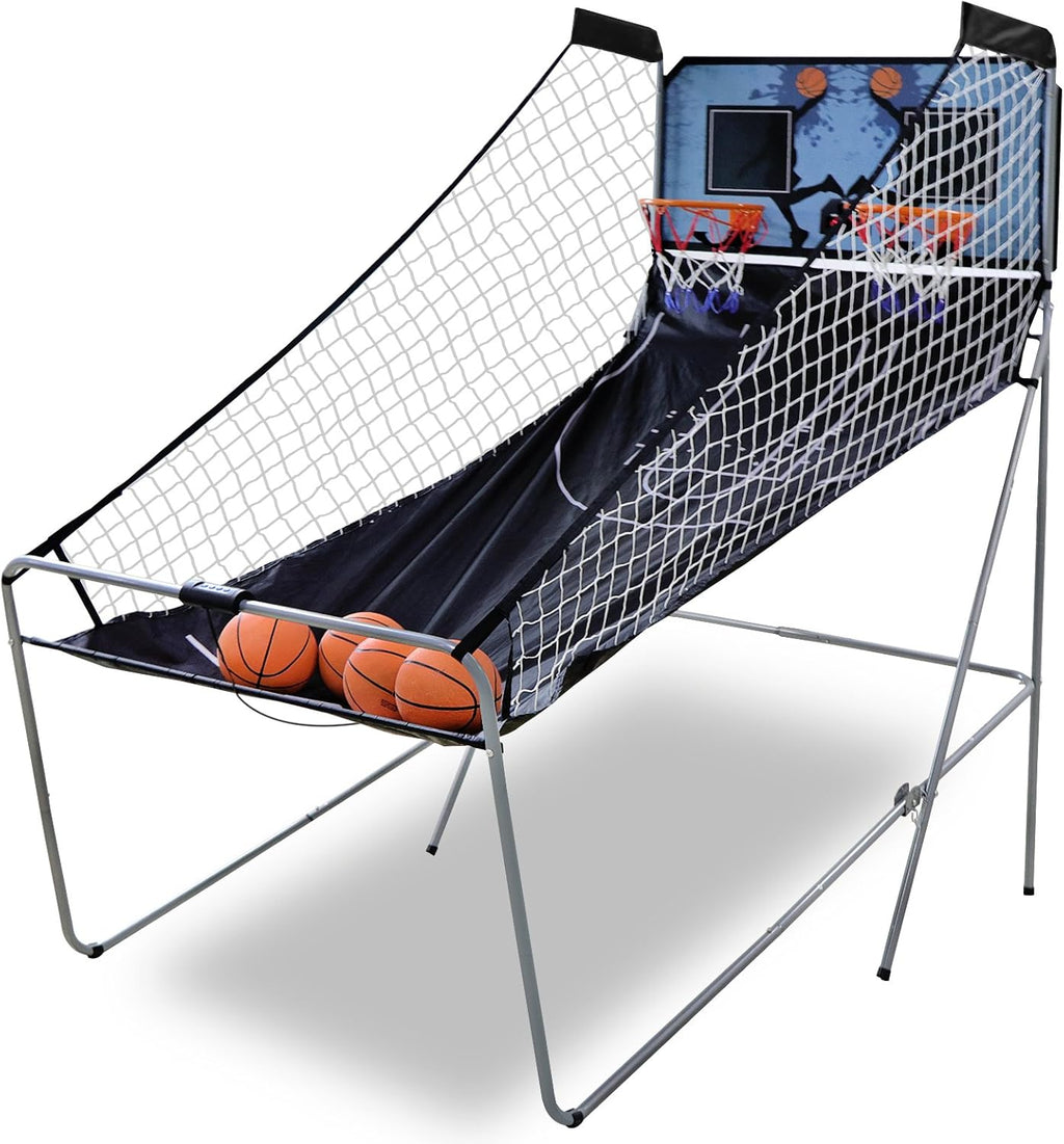 Foldable Indoor Basketball Arcade Game with LED Scoreboard G885082