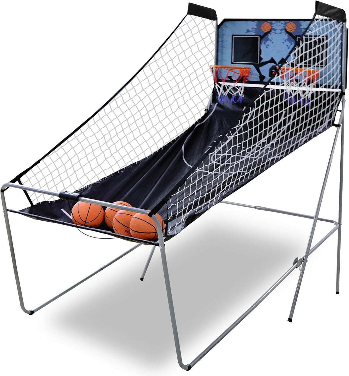 Foldable Indoor Basketball Arcade Game with LED Scoreboard G885082
