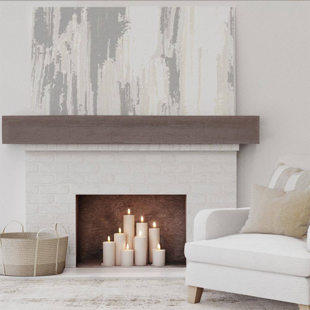 Rough Sawn Faux Wood Fireplace Mantel N3080