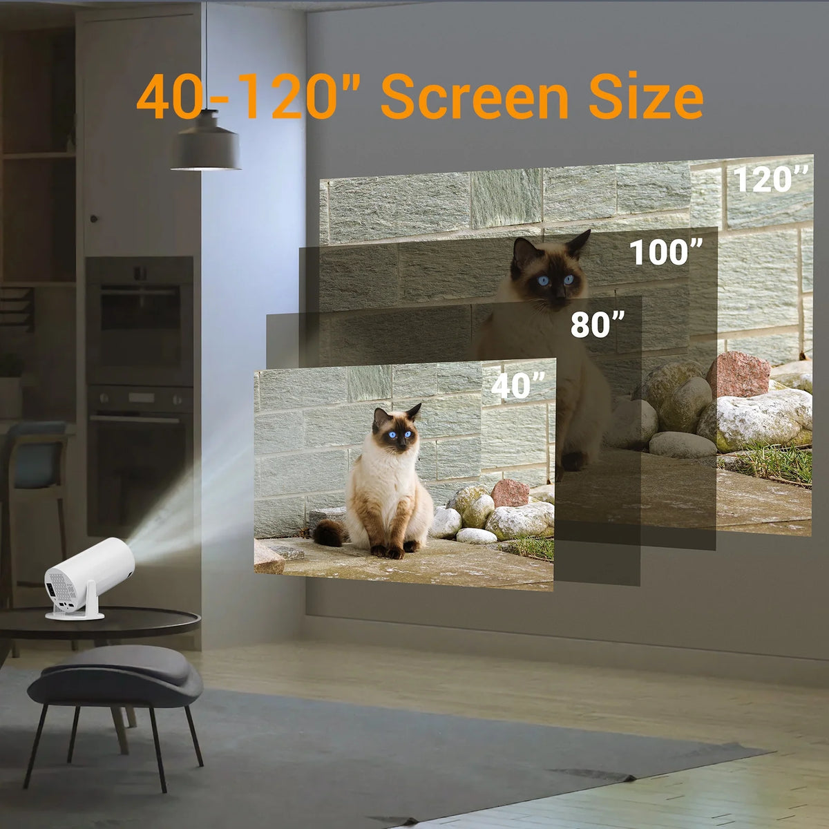 Android 11.0 Mini Portable Projector with WiFi and Bluetooth K51648