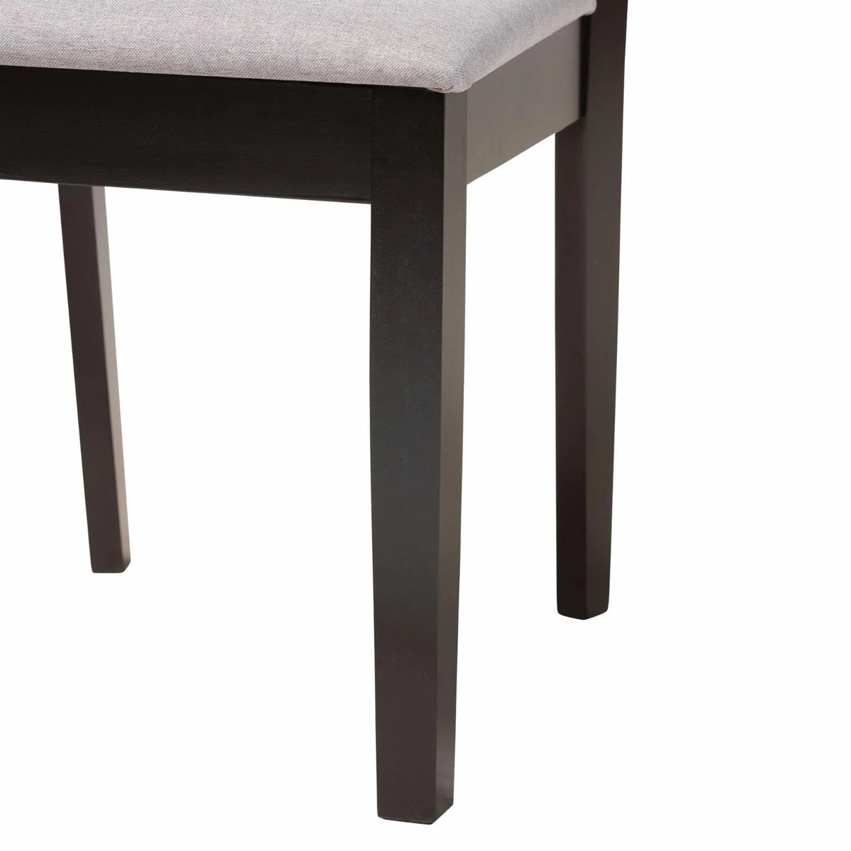 Grey Fabric and Espresso Brown Wood Dining Chair H63295