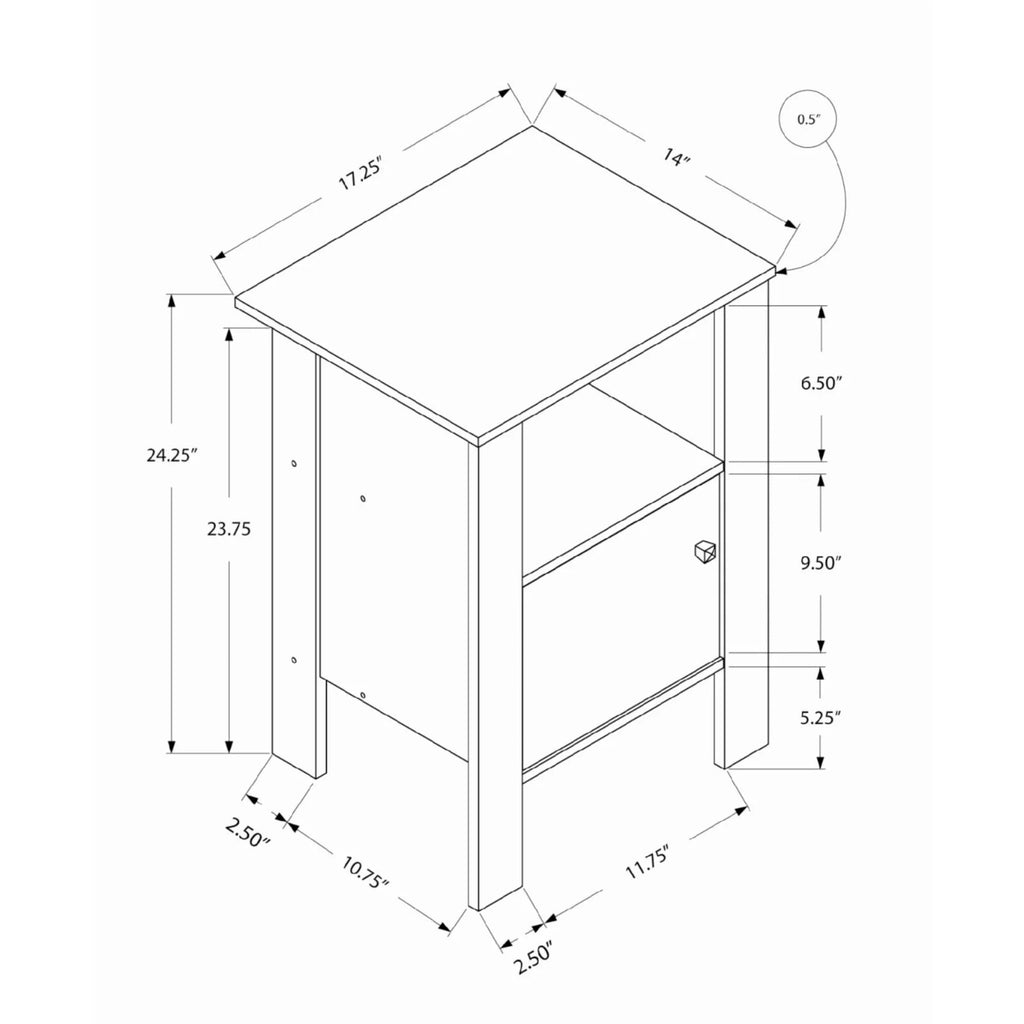Walnut Laminate Accent Table L227