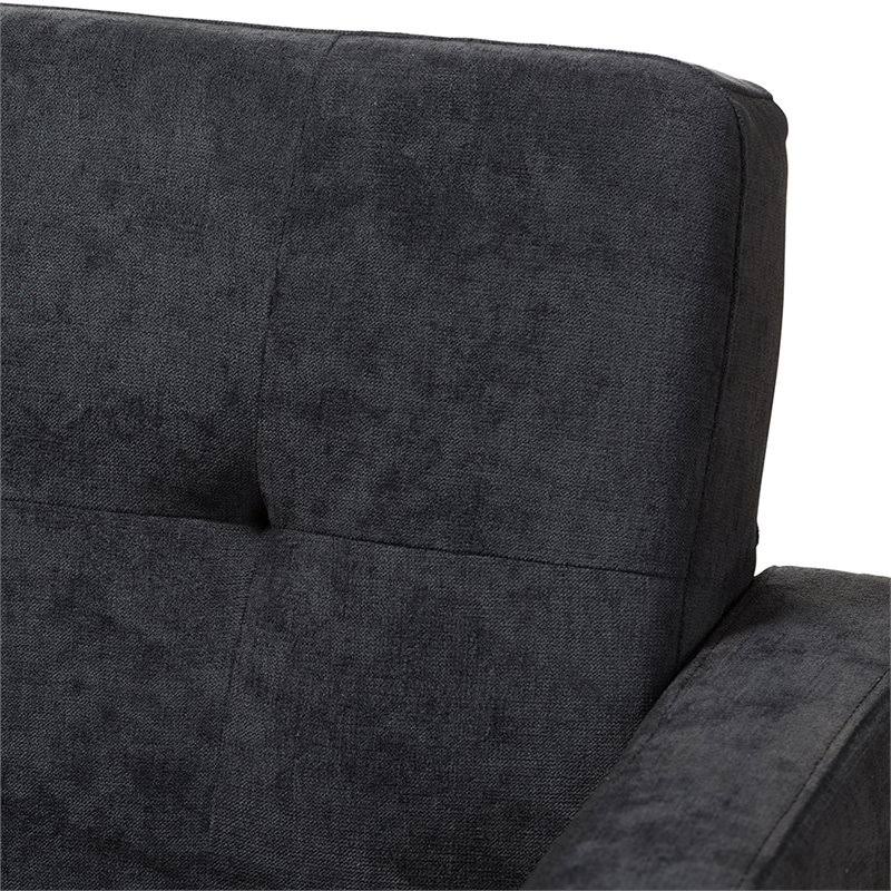 Dark Gray Tufted Sofa Q326