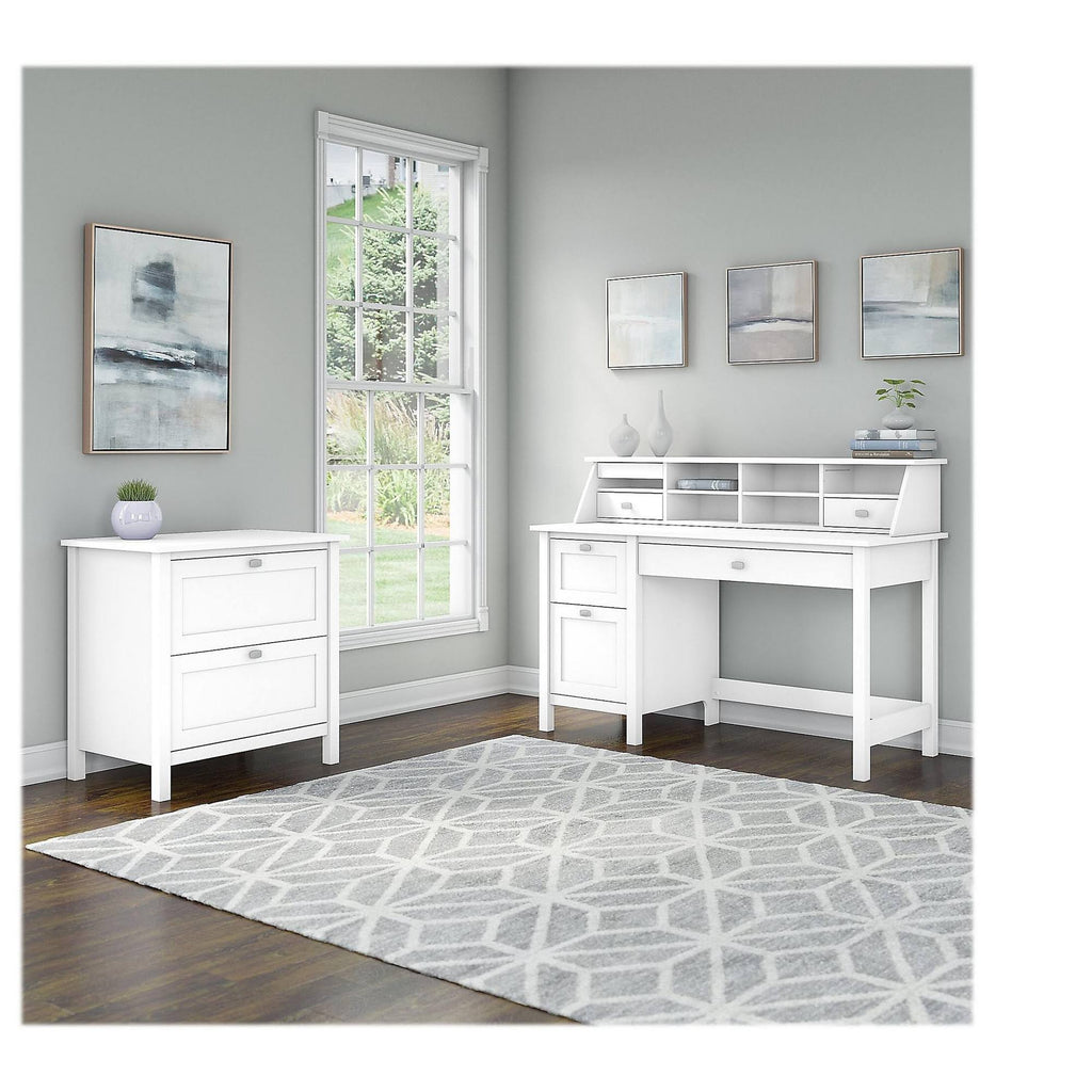 54W Computer Desk with Drawers and File Cabinet V488313
