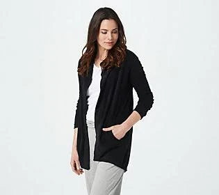 Black Hooded Cardigan J917335